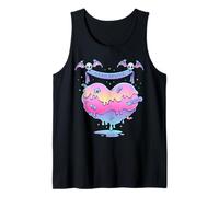 Pastel Goth Cute Creepy Melting Heart Dead Inside Gothic Emo Tank Top