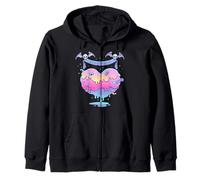 Pastel Goth Cute Creepy Melting Heart Dead Inside Gothic Emo Zip Hoodie