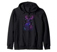 Pastel Goth Deer Men Women Kids Cute Cottagecore Zip Hoodie