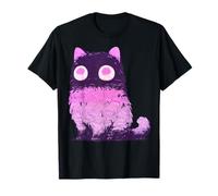 Pastel Goth Fluffy Kitten Cute Pink Spooky Purple Feline Cat T-Shirt
