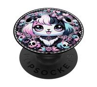 Pastel Goth Gothic Creepy Cute Kawaii Dog PopSockets Swappable PopGrip