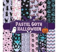 Pastel Goth Halloween Scrapbook Paper Craft Pad: 12 Cute Designs, 24 Double-Side Sheets Printed on 8.5"x8.5" Size Paper With Purple/Pink Premium ... Collage, DIY Project, Cardstock, Album Etc