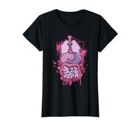 Pastel Goth Human Anatomy Internal Organs Value Graphic T-Shirt, Women, Black, M