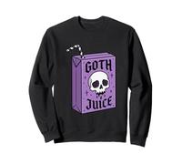 Pastel Goth Juice Box Skull Aesthetic Graphic Halloween Sweatshirt