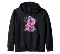 Pastel Goth Kawaii Menhera Sad Creepy Voodoo Doll Teddy Bear Zip Hoodie