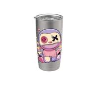 Pastel Goth Kawaii Menhera Yami Sad Voodoo Doll Sloth Stainless Steel Insulated Tumbler