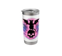 Pastel Goth Rat Bat Wings Skull Emo Art Pet Rat Lover Stainless Steel Insulated Tumbler