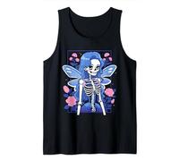Pastel Goth Roses Kawaii Skeleton Fairy Tank Top