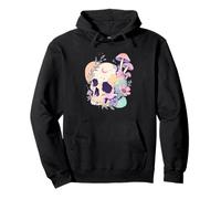 Pastel Goth Skull Mushrooms Witchy Menhera Japanese Harajuku Pullover Hoodie