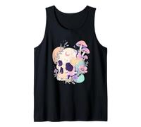Pastel Goth Skull Mushrooms Witchy Menhera Japanese Harajuku Tank Top
