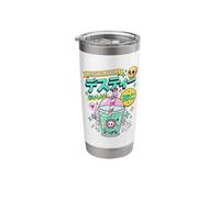 Pastel Goth Spooky Boba Tea Skull Japanese Halloween Stainless Steel Insulated Tumbler