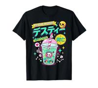 Pastel Goth Spooky Boba Tea Skull Japanese Halloween T-Shirt