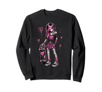 Pastel Gothic Skeleton Skater Goth Girl Emo Aesthetic Sweatshirt