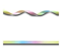Pastel Gradient Rainbow Satin Ribbon Double Sided 9-10mm 5 Yards (4.5 Metres), Ideal for Craft Projects, Scrapbooking, DIY Hair Bows, Present Wrapping etc.