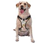 Pastel Green Leaves Mid-Century Boho No Pull Dog Harness Adjustable Reflective Oxford Easy Control Medium Large Dog Harness