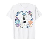 Pastel Halloween Lace Ghost Coquette Bow Leopard Spooky T-Shirt
