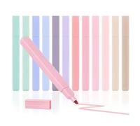 Pastel Highlighter, 12 Pcs Aesthetic Highlighters, Assorted Colors Pastel Pens, Quick Dry Bible Highlighters, for School Supplies, Office, Bible, Bullet Journal, Notes