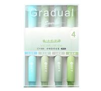 Pastel Highlighter - 4-Colour Aesthetic Gradient Pastel for Office | Mild Soft Pastel Highlighter Marker Pens with Chisel Tip for Journaling Notes for Stationery in de