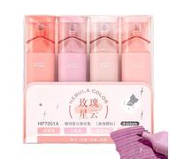 Pastel Highlighters - Glitter Smooth Markers, Sparkling Note Pens, Smudge-proof Writing Tools, Soft Colour Set, Glitter Pastel Highlighters for Notes, Diary, Journaling, School, Creative N