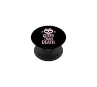 Pastel Horror Girly Slasher Final Girl Pink Goth Vibes PopSockets Adhesive PopGrip