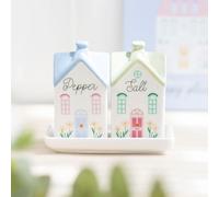 Pastel House Salt and Pepper Shakers Ceramic Kitchen Salt Pepper Shakers Novelty