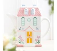 Something Different Teapot - Pastel House Shaped Teapot - White