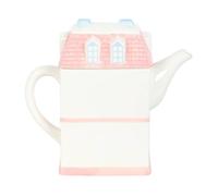 Something Different Teapot - Pastel House Shaped Teapot - White