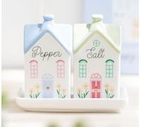 Pastel House Salt and Pepper Shakers