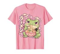 Pastel Kawaii Grumpy Frog Ramen Japanese Anime Women Girls T-Shirt