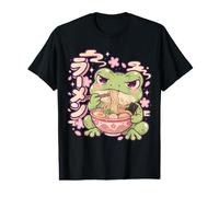 Pastel Kawaii Grumpy Frog Ramen Japanese Anime Women Girls Value Graphic T-Shirt