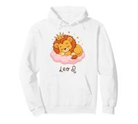 Pastel Kawaii Leo Zodiac Cute Sleeping Lion Cloud Horoscope Pullover Hoodie