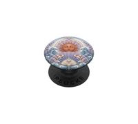 Pastel Koi Fish Sun Waves Japanese Ocean Nature PopSockets Adhesive PopGrip