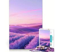 Pastel Lavender Fields Jigsaw Puzzle for Adults 1000 Pieces Boost Recall Leisure Fun Accurate Edge Lovely Present (38x52cm)