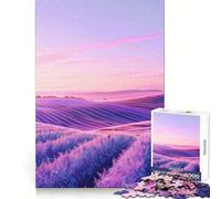 Pastel Lavender Fields Jigsaw Puzzles for Adults 1000 Piece Mind Puzzle Slow Enjoy Image Assembly Perfect Present (50x75cm)