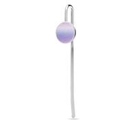 Pastel Lavender Purple and White Sparkle Gradient Stainless Steel Metal Book Mark Marker, Bookmarks Page Holder with Crystal Glass for School Reader Office Supplies