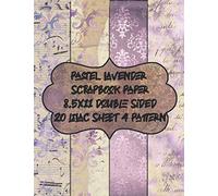 pastel lavender scrapbook paper 8.5x11 double sided 20 lilac sheet 4 pattern: orchid patterned paper for scrapbooking & decoupage - purple designer for crafts & invitation & collage art