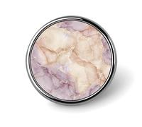 Pastel Lavender Tan Color Luxury Marble Round Brooch for Men Women Fashion Badge Collar Pin Dress Jacket Backpack Accessories