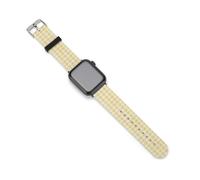 Pastel Lemon Yellow Checked Novelty Strap Compatible with IWatch Funny Soft Smart Watch Bands 38mm/40mm42mm/44mm