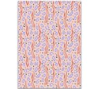 Pastel Leopard Print Wrapping Paper - Cute Cheetah Safari Pattern Gift Wrap Sheets, Abstract Animal Spot Birthday Present, Aesthetic Gift Girls Women, 3 x Medium Sheets - 42 x 58cm