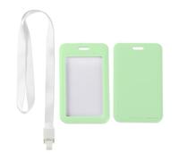 Pastel Light Green Mint Green ID Card Holder with White Lanyard, Vertical Badge Holders, Vertical ID Cards Protector for Paramedic, Cards Protector for Nurse, Nurse Accessories Work Teacher Stuff