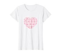 Pastel Light Pink Coquette Ribbon Bow Gingham Cute Aesthetic T-Shirt