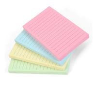 Pastel Lined Ruled Removable Sticky Notes 76x127mm / 3x5 in | 400 Sheets