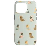 Pastel Little Long Helpers Long-Haired Christmas Dachshund Case for iPhone 16 Pro
