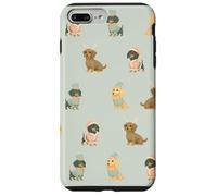 Pastel Little Long Helpers Long-Haired Christmas Dachshund Case for iPhone 7 Plus/8 Plus