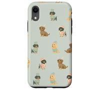 Pastel Little Long Helpers Long-Haired Christmas Dachshund Case for iPhone XR
