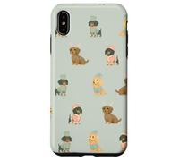 Pastel Little Long Helpers Long-Haired Christmas Dachshund Case for iPhone XS Max
