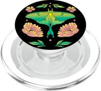 Pastel Luna Moth Beautiful Butterfly & Flowers Cottagecore PopSockets PopGrip for MagSafe