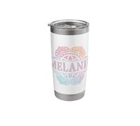 Pastel Mandala Travel Mug Personalized Name Melanie Stainless Steel Insulated Tumbler