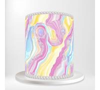 Pastel Marble Gold Vein Glitter Abstract Wrap Around Print A4 Edible Paper Icing Sheet Cake Topper Side Ribbon Border Decor for Personalised Themed Decorations 09