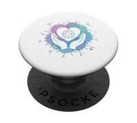 Pastel Mental Health Awareness Heart Brain Hands PopSockets Adhesive PopGrip